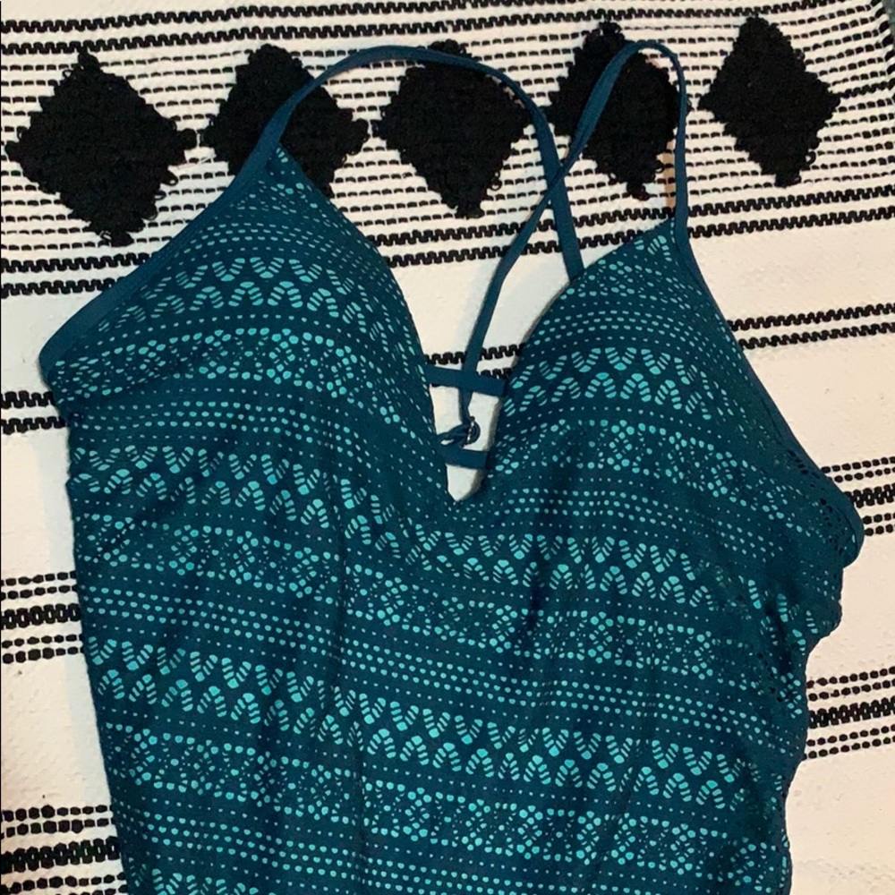 Blue/teal one piece